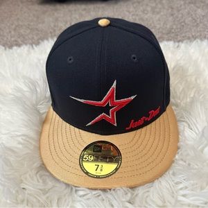 Houston Astros New Era x Just Don Astrodome 59FIFTY Fitted Hat - Navy/Gold
